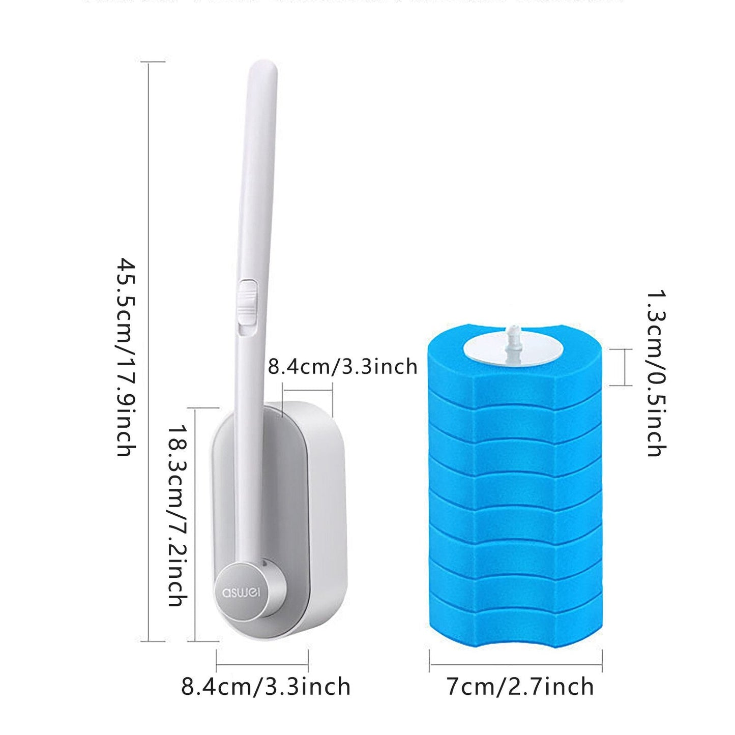 Replaceable Disposable Pad Toilet Wand