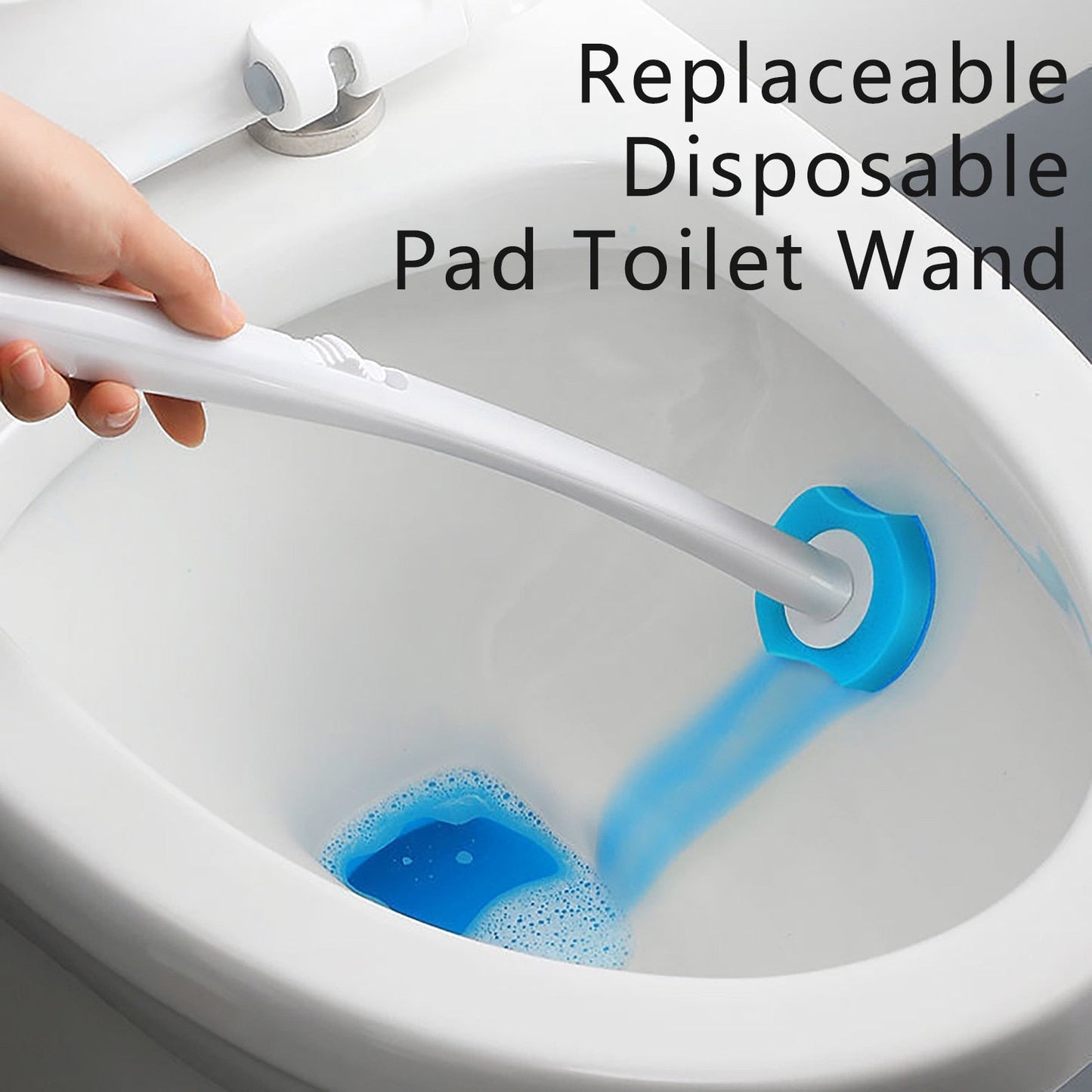 Replaceable Disposable Pad Toilet Wand