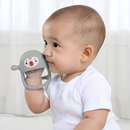 Stay-Put Silicone Teething Ring