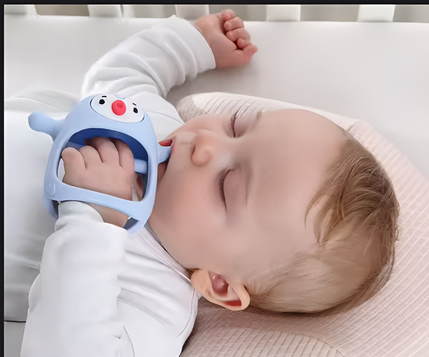 Stay-Put Silicone Teething Ring